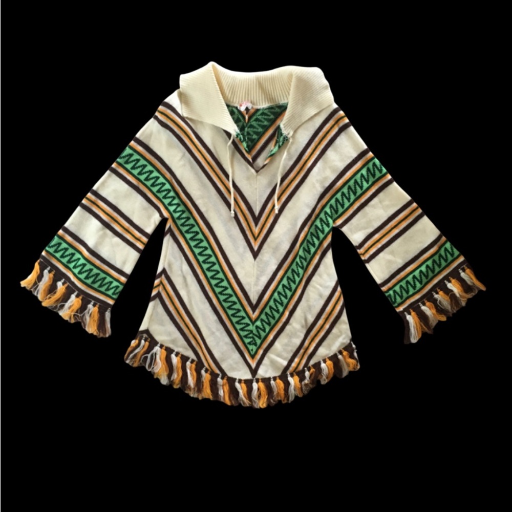 Vintage Hippie Sweater 60s 70s XS